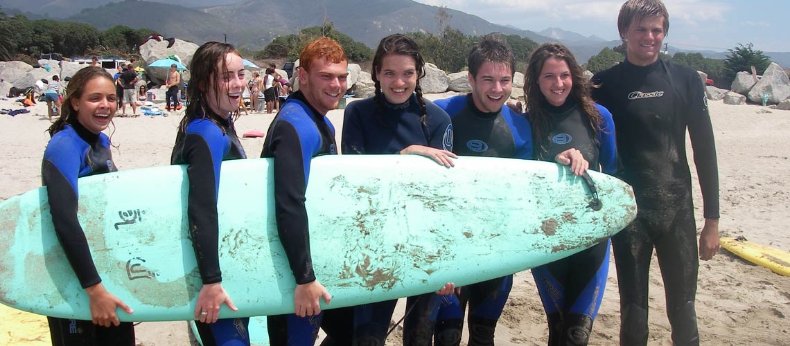 full day surfing lessons in Santa Barbara, CA